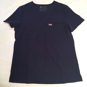 NWOT Figs one pocket scrub top, navy, small